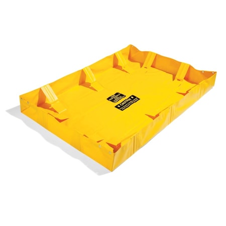 Pig PIG Collapse-A-Tainer Lite Spill Containment Berm Yellow 6' L x 4' W x 8" H PAK721-YW